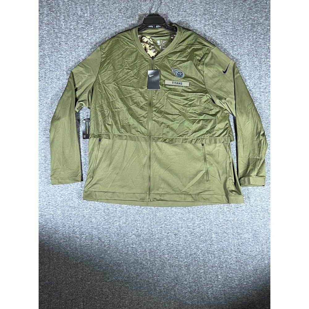 Nike‎ NFL Tennessee Titans Salute To Service Jacket 4XL Olive Green Mens